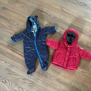 Baby boy GAP coat and thin snowsuit (meant for cold not snow)